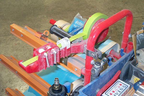 ezedger mounted on a tape cart